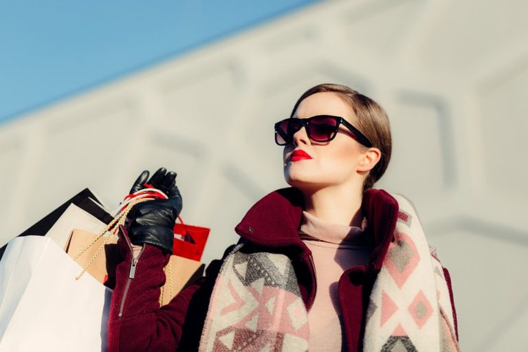 woman clothes shopping